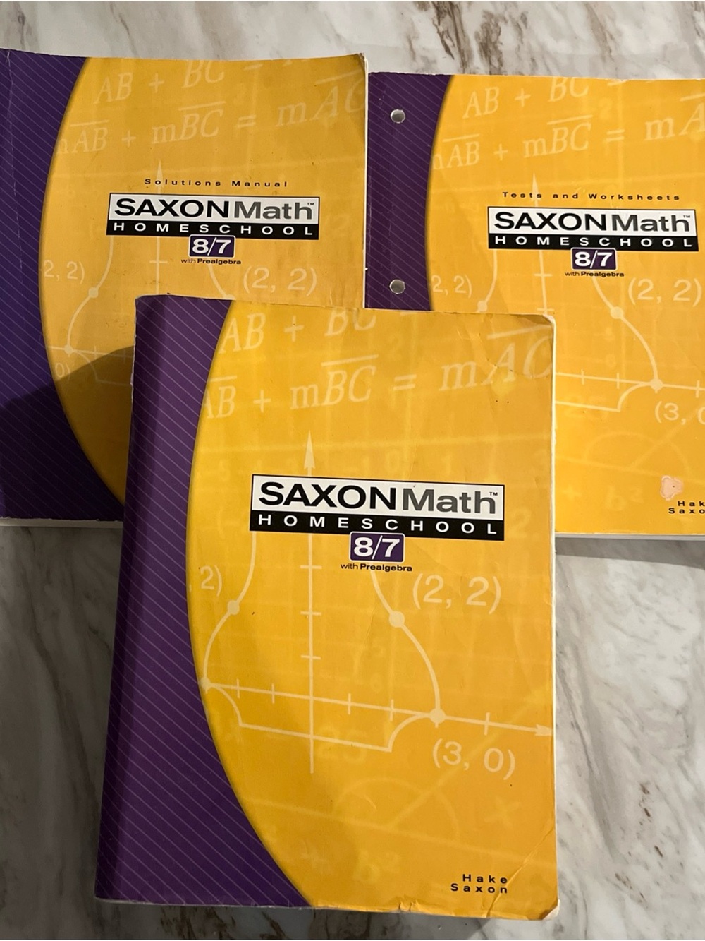 SAXON Math Homeschool 8/7 Book Set